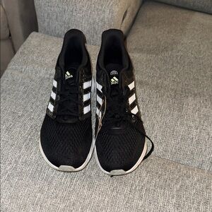 Adidas Black Running Shoes with White Accents